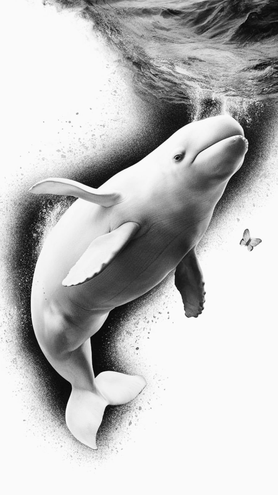 butterfly and whale