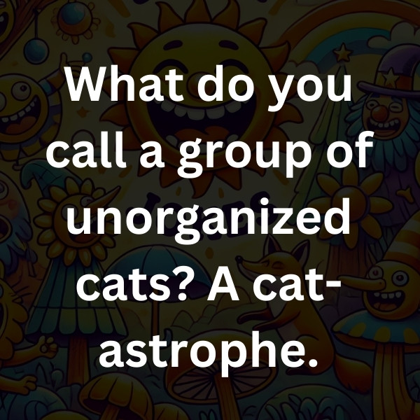 What do you call a group of unorganized cats_ A cat-astrophe