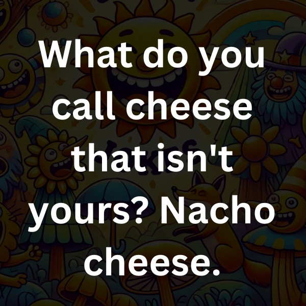What do you call cheese that isn't yours_ Nacho cheese