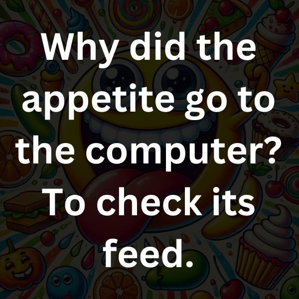 Why did the appetite go to the computer_ To check its feed