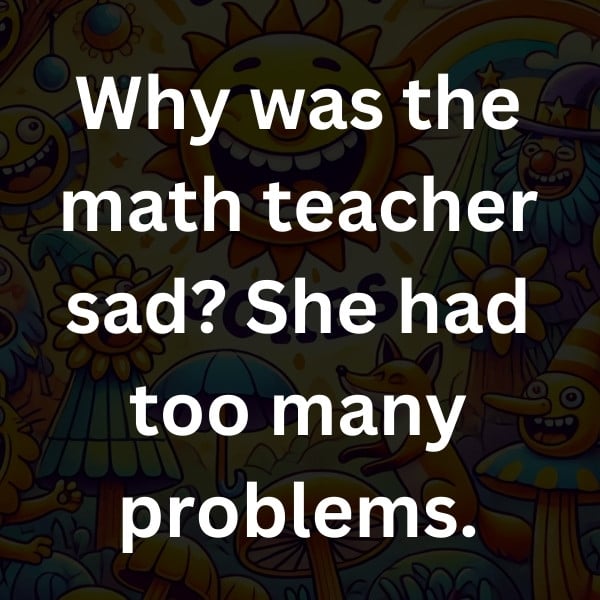 Why was the math teacher sad_ She had too many problems