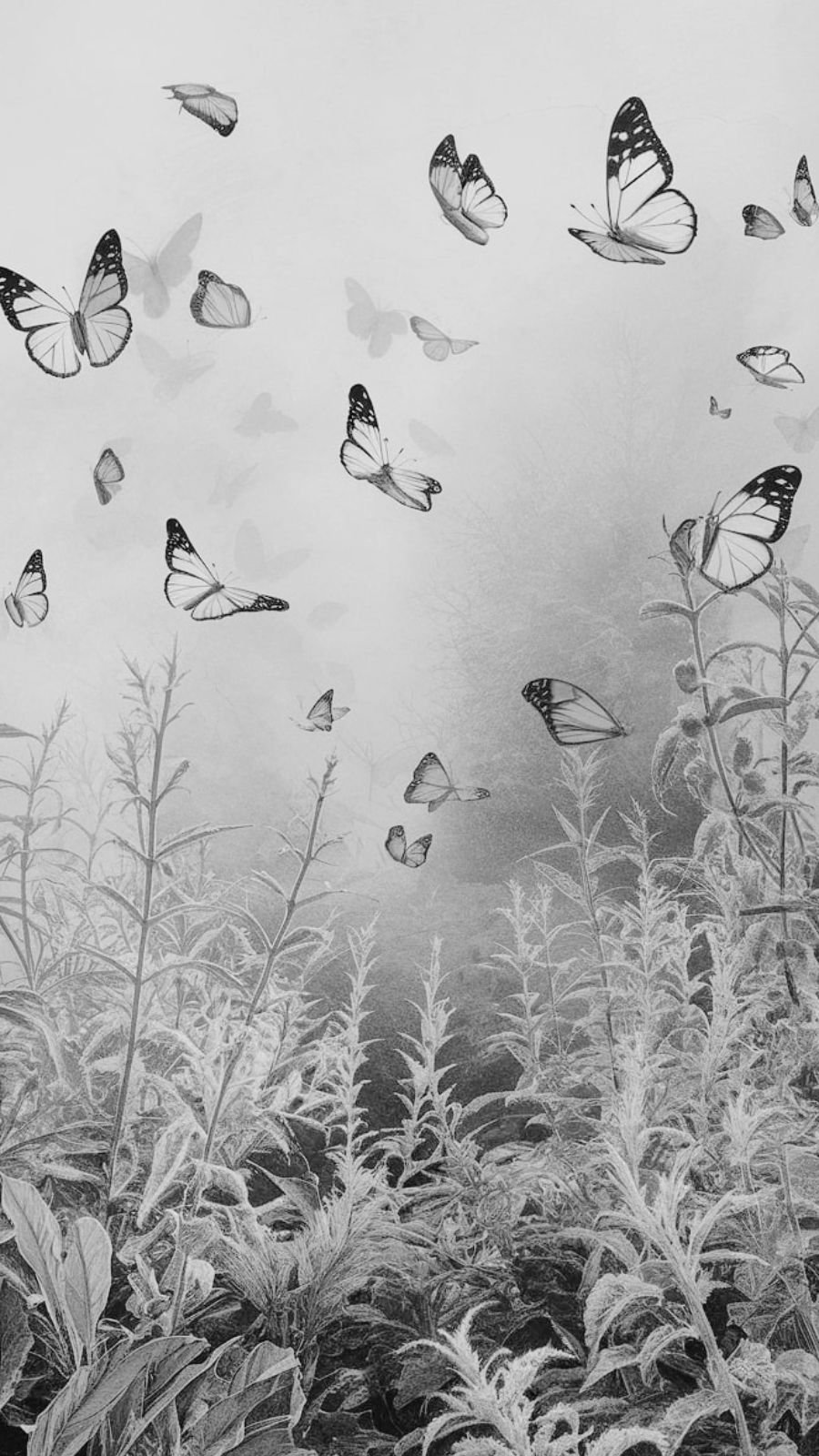 butterfly and fog
