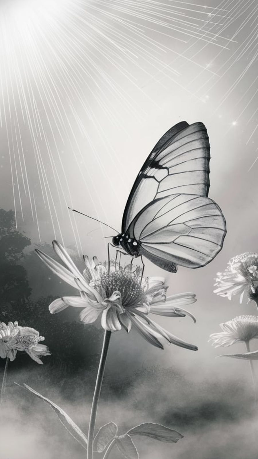 butterfly and fog