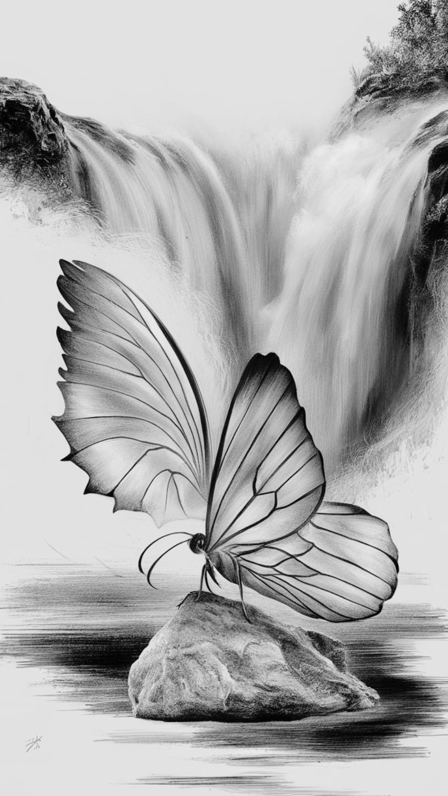 butterfly and fog