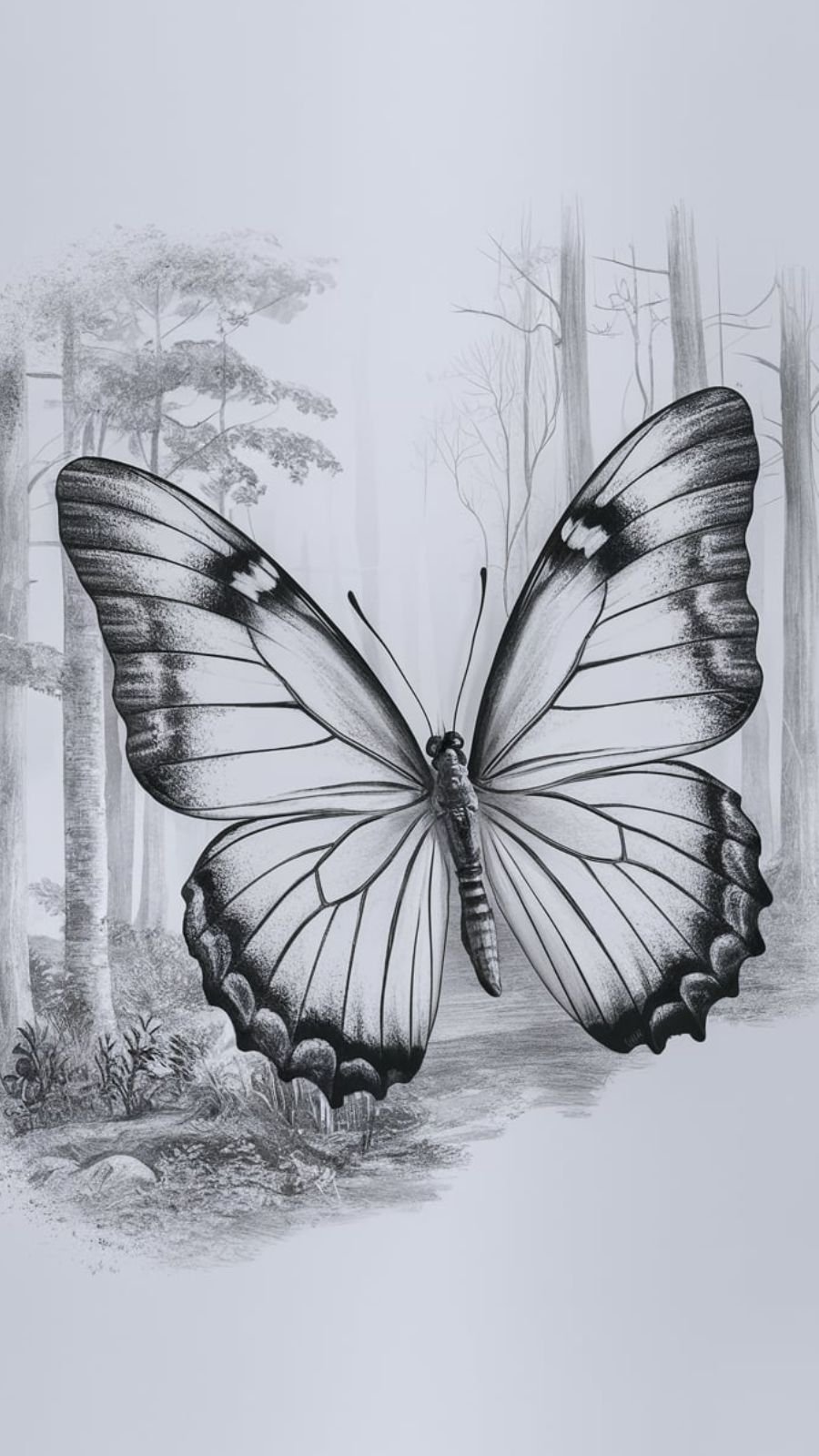 butterfly and fog