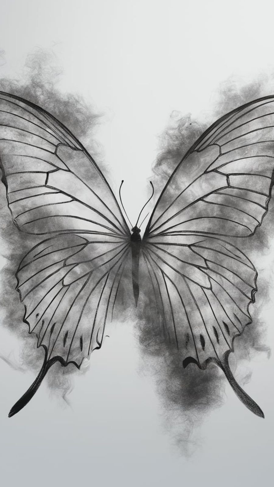 butterfly and fog