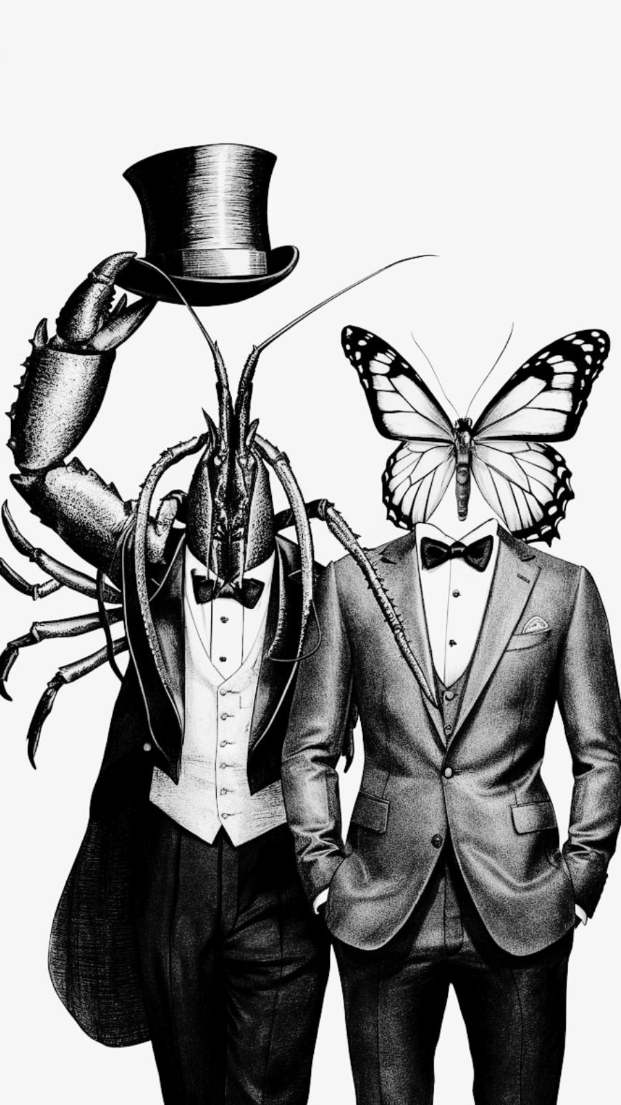 butterfly and lobster