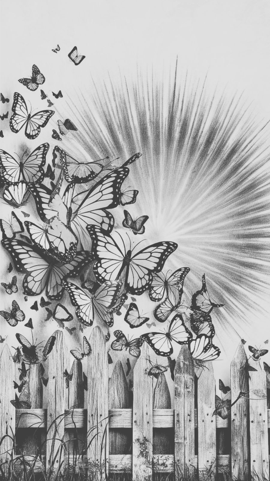 butterfly and sunrise