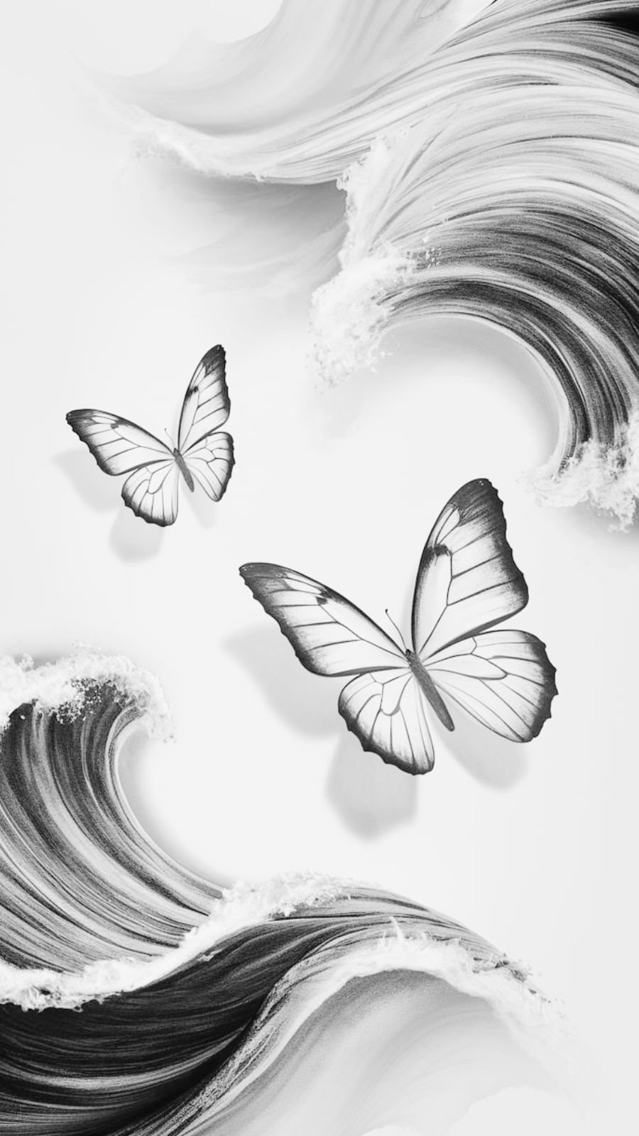 butterfly and wave