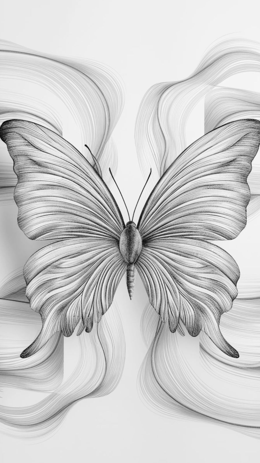 butterfly and wave