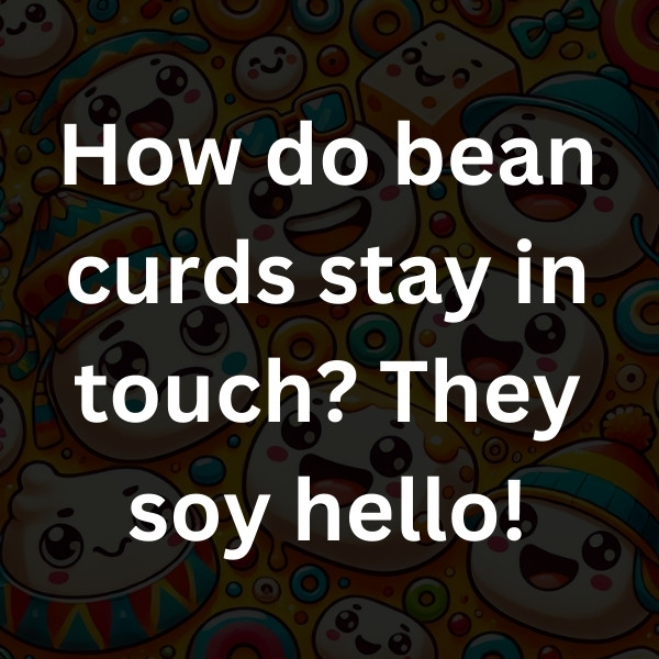 How do bean curds stay in touch_ They soy hello!