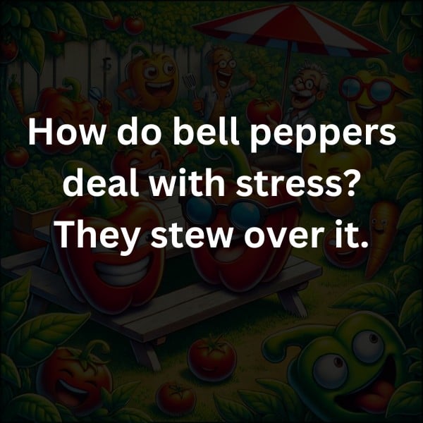 How do bell peppers deal with stress? They stew over it.