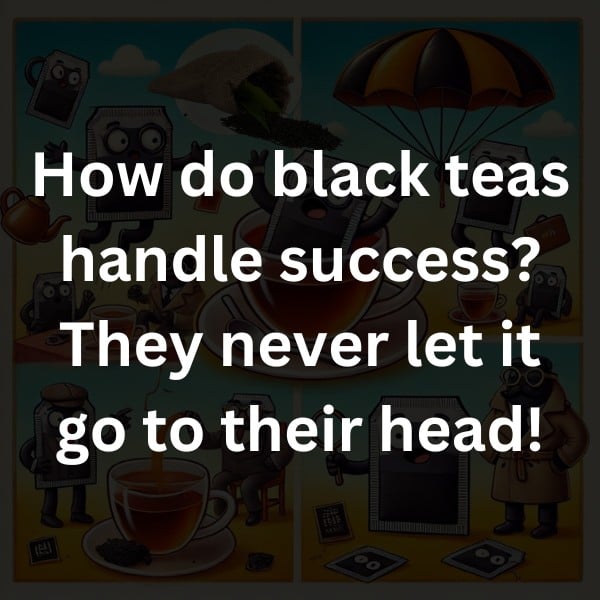 How do black teas handle success? They never let it go to their head!