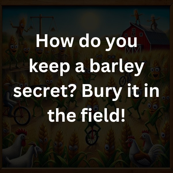 How do you keep a barley secret? Bury it in the field!
