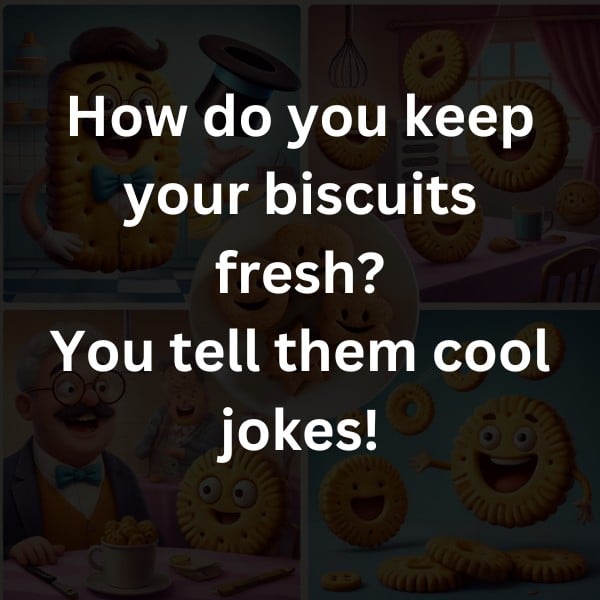 How do you keep your biscuits fresh? You tell them cool jokes!