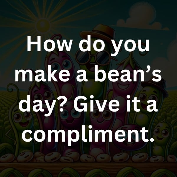 How do you make a bean’s day_ Give it a compliment
