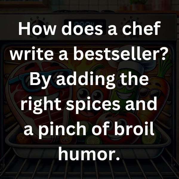 How does a chef write a bestseller_ By adding the right spices and a pinch of broil humor