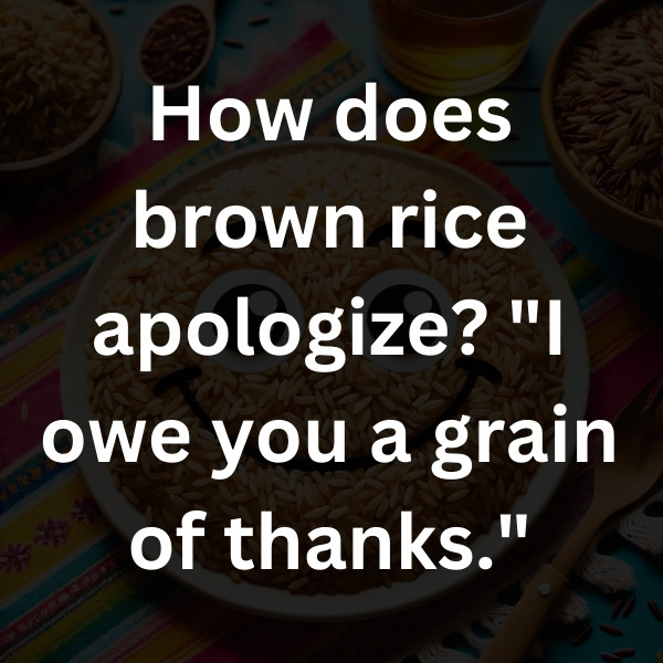 How does brown rice apologize_ _I owe you a grain of thanks