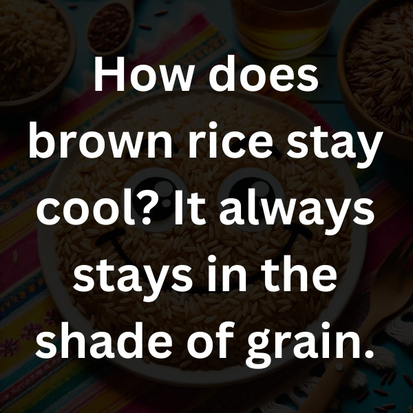 How does brown rice stay cool_ It always stays in the shade of grain