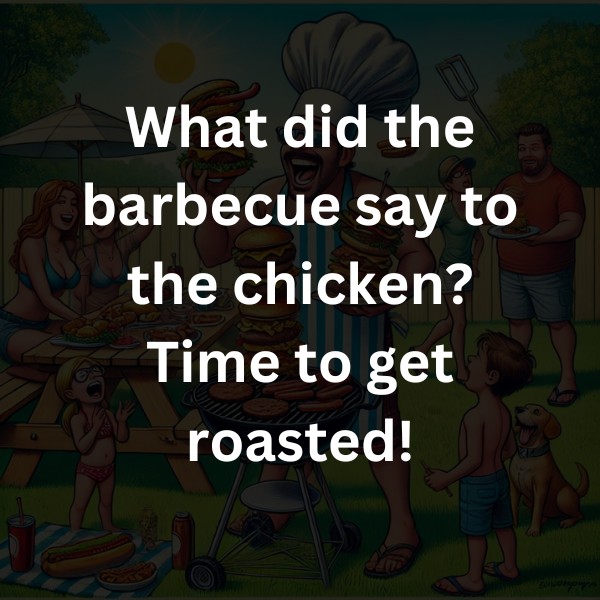 What did the barbecue say to the chicken? Time to get roasted!