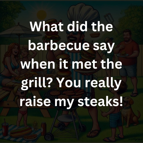 What did the barbecue say when it met the grill? You really raise my steaks!