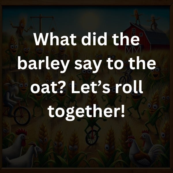 What did the barley say to the oat? Let’s roll together!