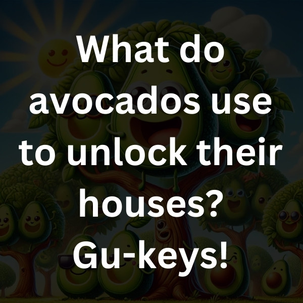What do avocados use to unlock their houses_ Gu-keys!