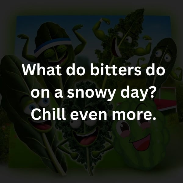 What do bitters do on a snowy day? Chill even more.