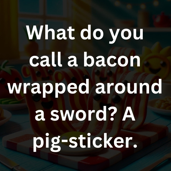What do you call a bacon wrapped around a sword_ A pig-sticker