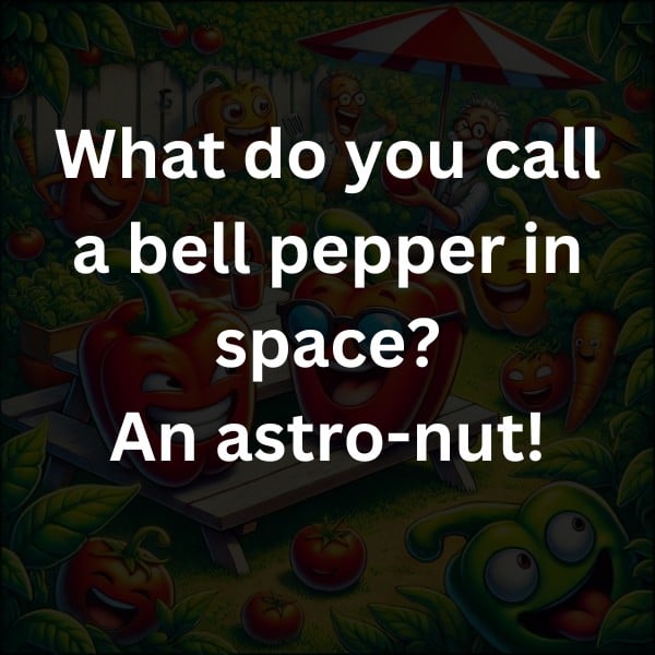 What do you call a bell pepper in space? An astro-nut!