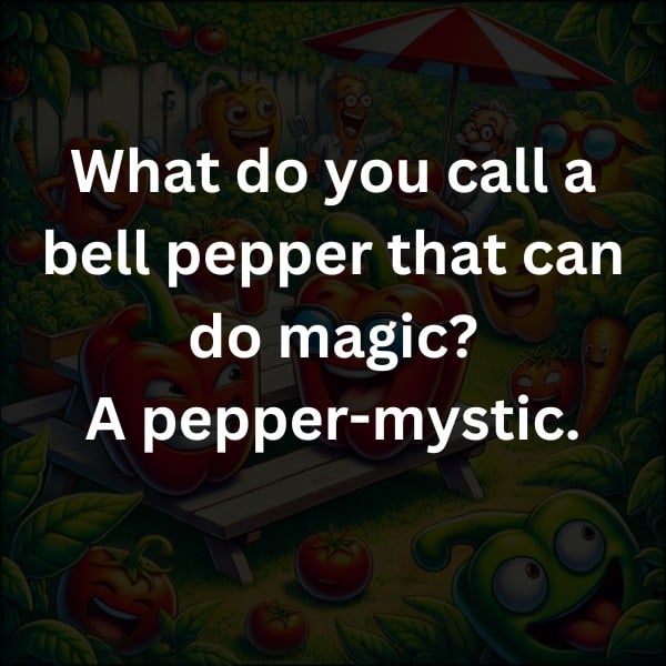 What do you call a bell pepper that can do magic? A pepper-mystic.