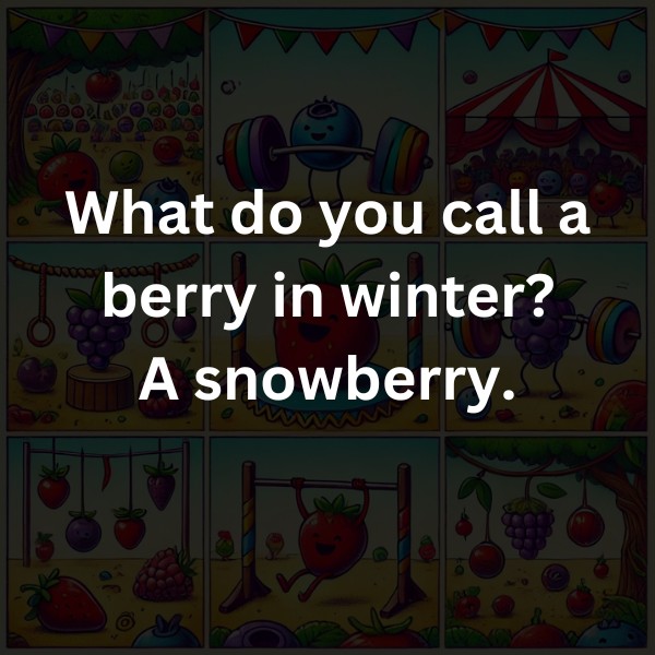 What do you call a berry in winter? A snowberry.
