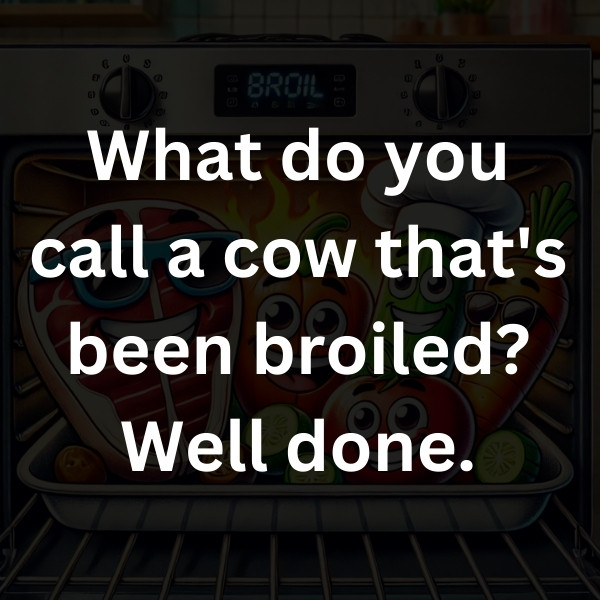 What do you call a cow that's been broiled_ Well done