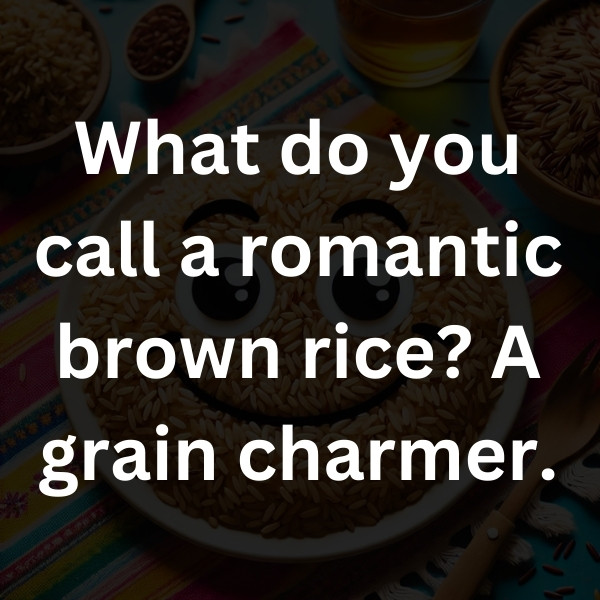 What do you call a romantic brown rice_ A grain charmer
