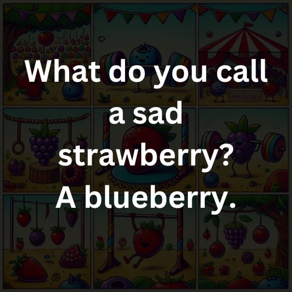 What do you call a sad strawberry? A blueberry.