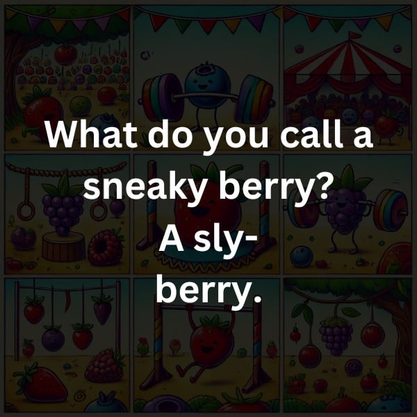 What do you call a sneaky berry? A sly-berry.