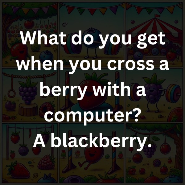 What do you get when you cross a berry with a computer? A blackberry.