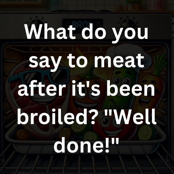 What do you say to meat after it's been broiled_ _Well done!