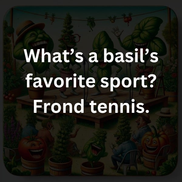 What’s a basil’s favorite sport? Frond tennis.