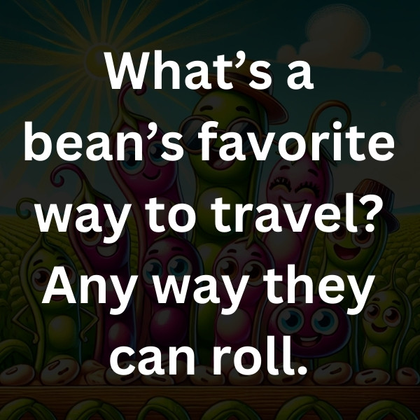 What’s a bean’s favorite way to travel_ Any way they can roll