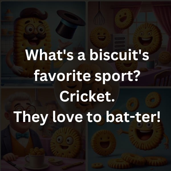 What's a biscuit's favorite sport? Cricket. They love to bat-ter!