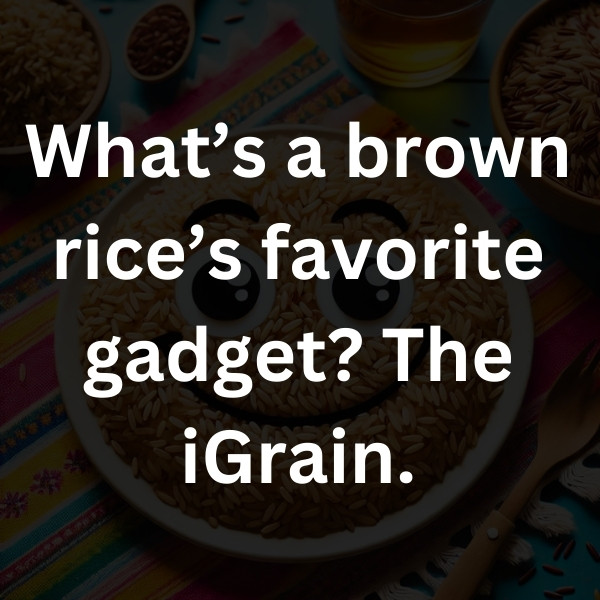 What’s a brown rice’s favorite gadget_ The iGrain