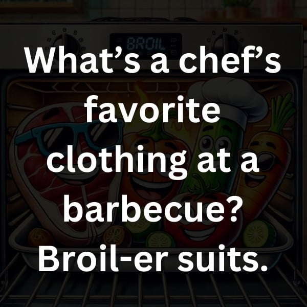 What’s a chef’s favorite clothing at a barbecue_ Broil-er suits