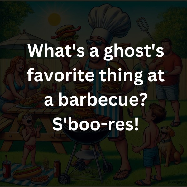 What's a ghost's favorite thing at a barbecue? S'boo-res!