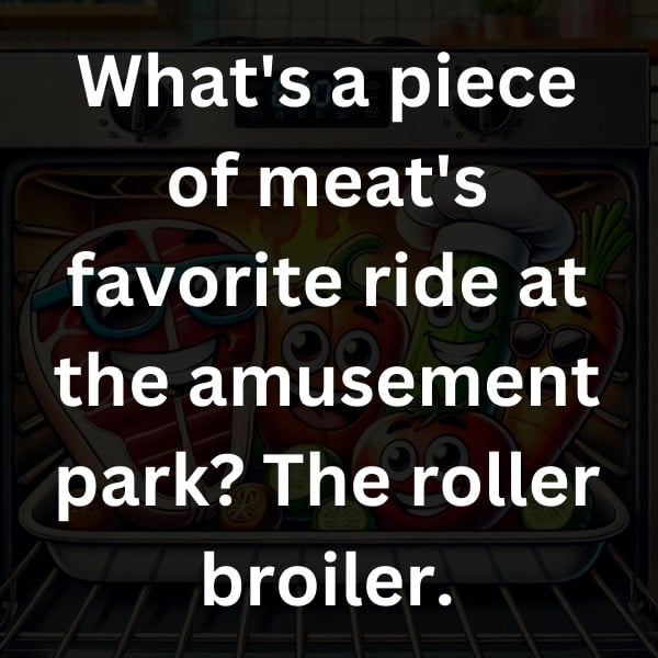 What's a piece of meat's favorite ride at the amusement park_ The roller broiler