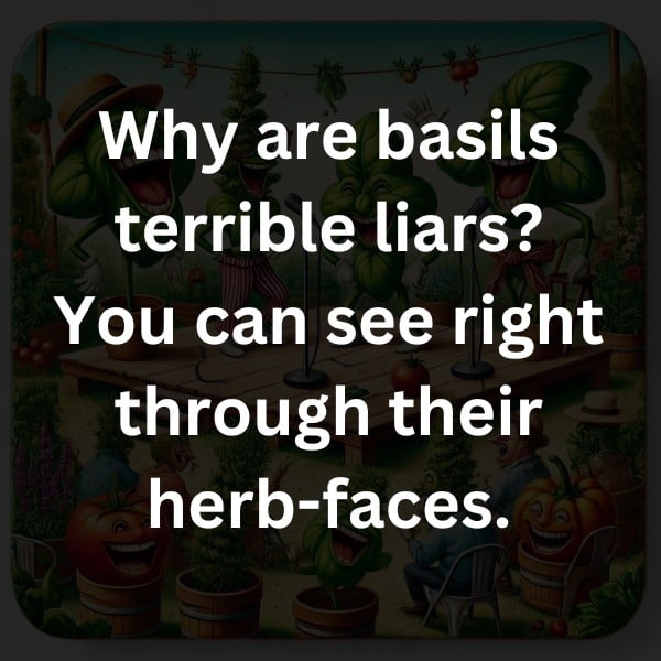 Why are basils terrible liars? You can see right through their herb-faces.