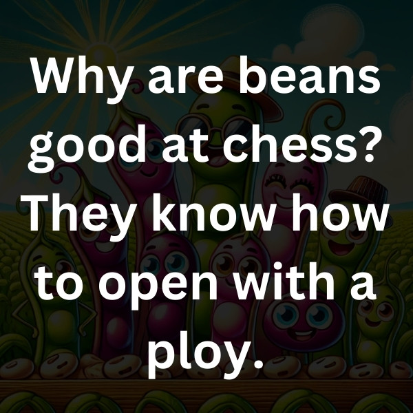 Why are beans good at chess_ They know how to open with a ploy