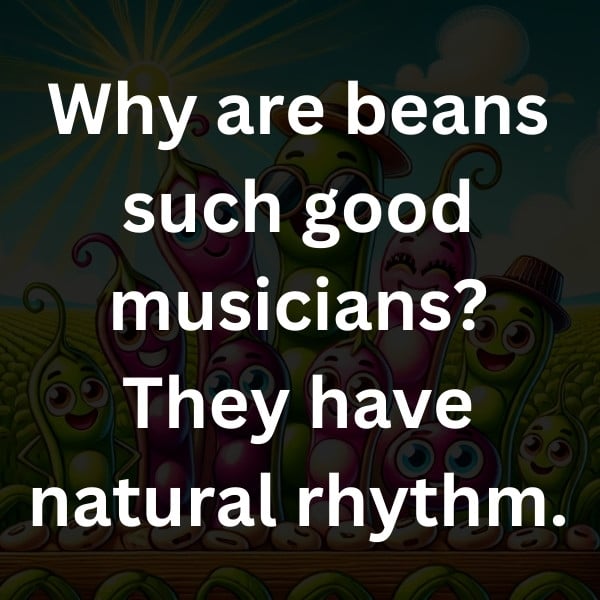 Why are beans such good musicians_ They have natural rhythm