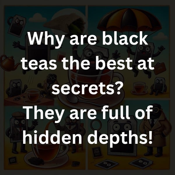 Why are black teas the best at secrets? They are full of hidden depths!