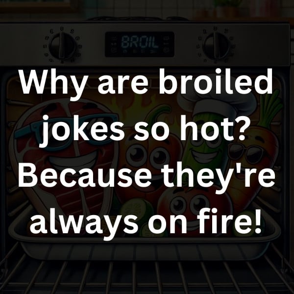 Why are broiled jokes so hot_ Because they're always on fire!